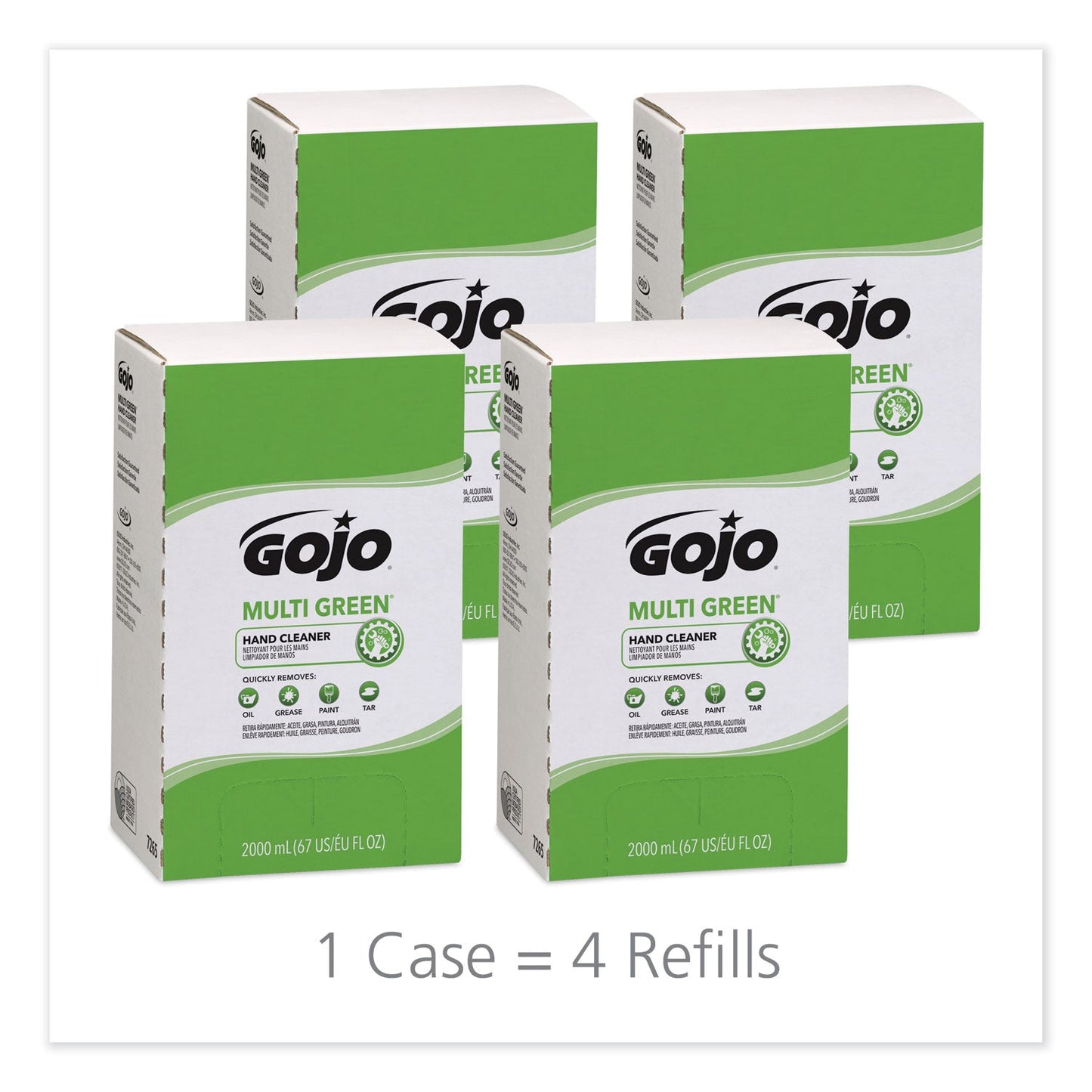 GOJO MULTI GREEN Hand Cleaner Refill, Citrus Scent, 2,000 mL, 4/Carton