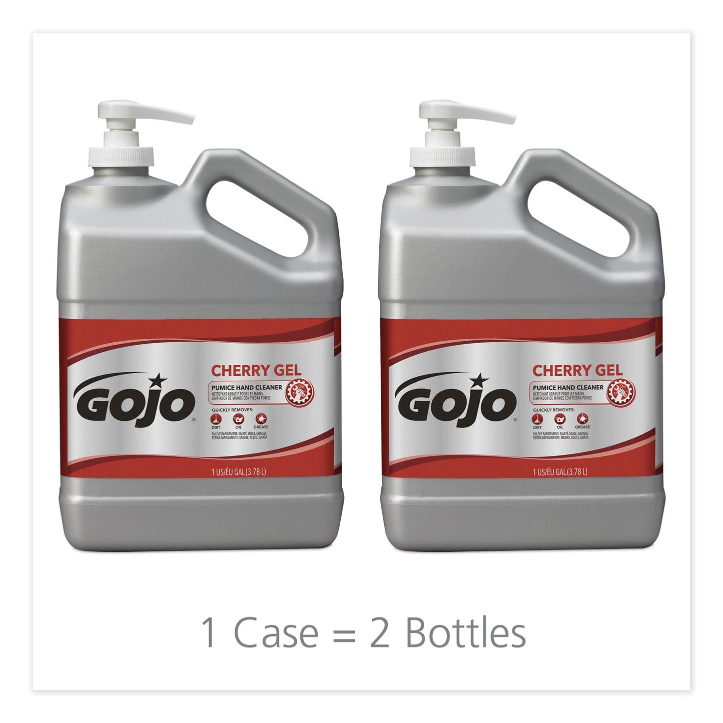 GOJO Cherry Gel Pumice Hand Cleaner, Cherry Scent, 1 gal