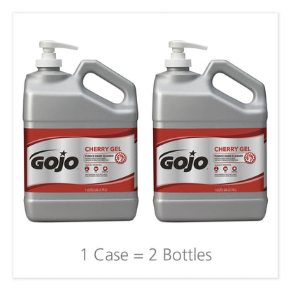 GOJO Cherry Gel Pumice Hand Cleaner, Cherry Scent, 1 gal Bottle, 2/Carton