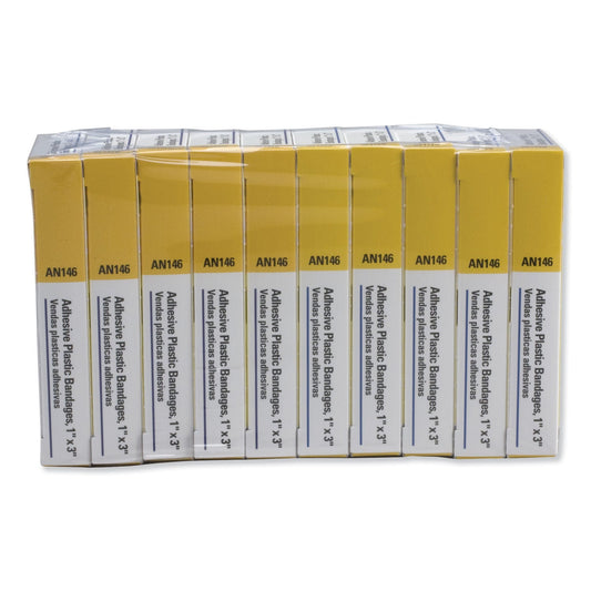First Aid Only Plastic Adhesive Bandages, 1 x 3, 160/Pack