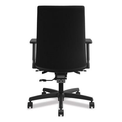 HON Ignition Series Mid-Back Work Chair, Supports Up to 300 lb, 17" to 22" Seat Height, Black