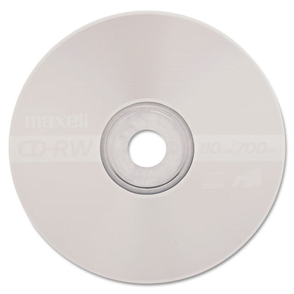 Maxell CD-RW Rewritable Disc, 700 MB/80 min, 4x, Jewel Case, Silver, 10/Pack
