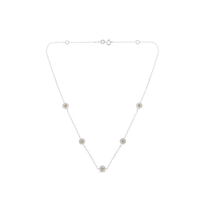 Sterling Silver Diamond Station Necklace (1/2 cttw, I-J Color, I1-I2 Clarity)