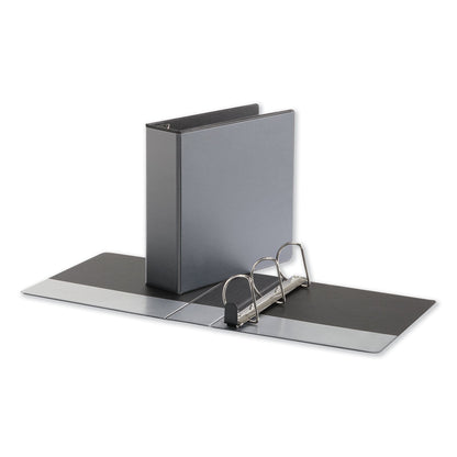 Universal Deluxe Easy-to-Open D-Ring View Binder, 3 Rings, 3" Capacity, 11 x 8.5, Black