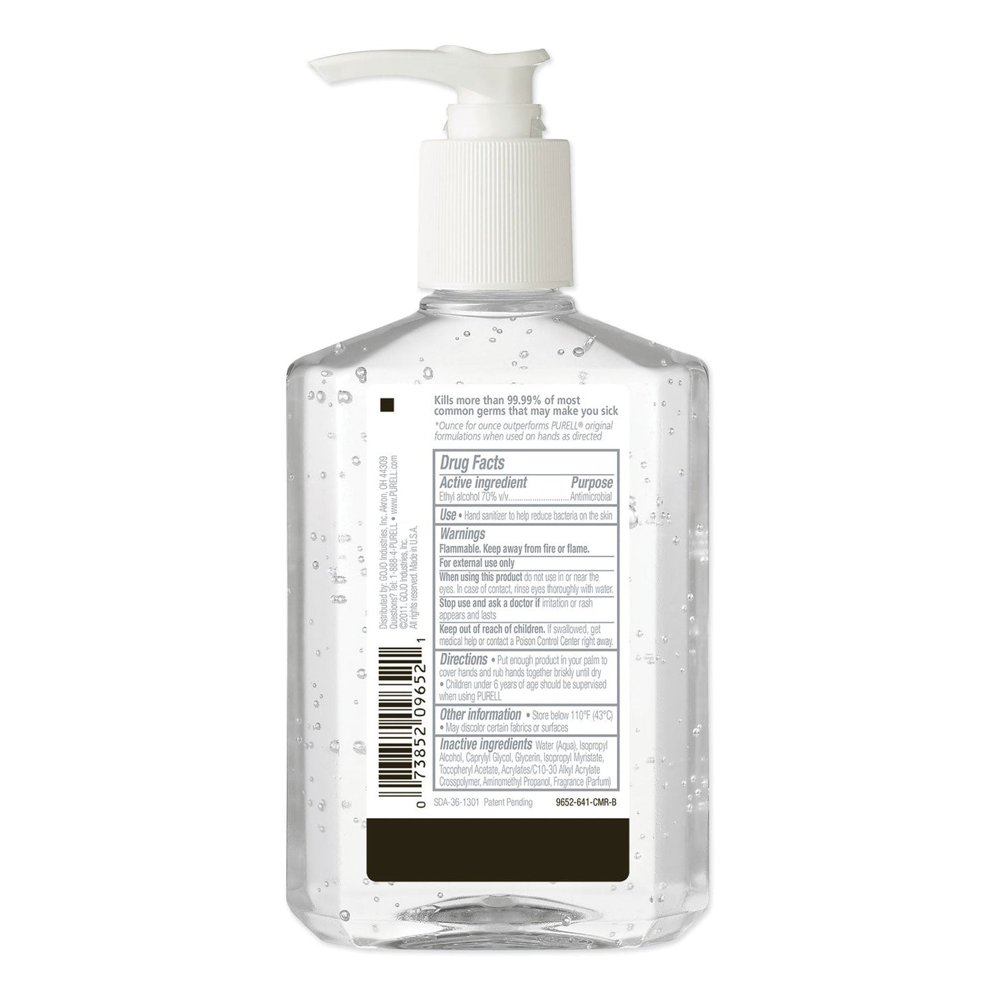PURELL Advanced Refreshing Gel Hand Sanitizer, 8 oz Pump Bottle, Clean Scent