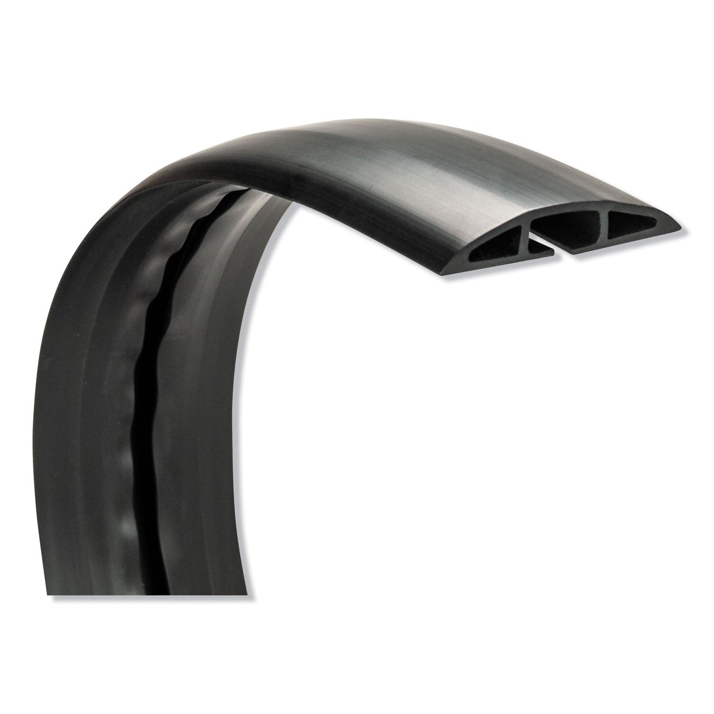 Innovera Floor Sleeve Cable Management, 2.5" x 0.5" Channel, 72" Long, Black