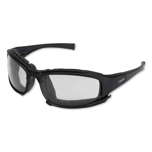 KleenGuard V50 AntiFog Calico Safety Eyewear, Black Frame, Clear Lens, Nylon/Polycarb, 12/Box