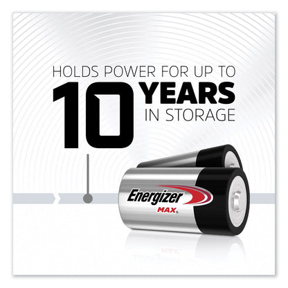 Energizer MAX Alkaline D Batteries, 1.5 V, 2/Pack