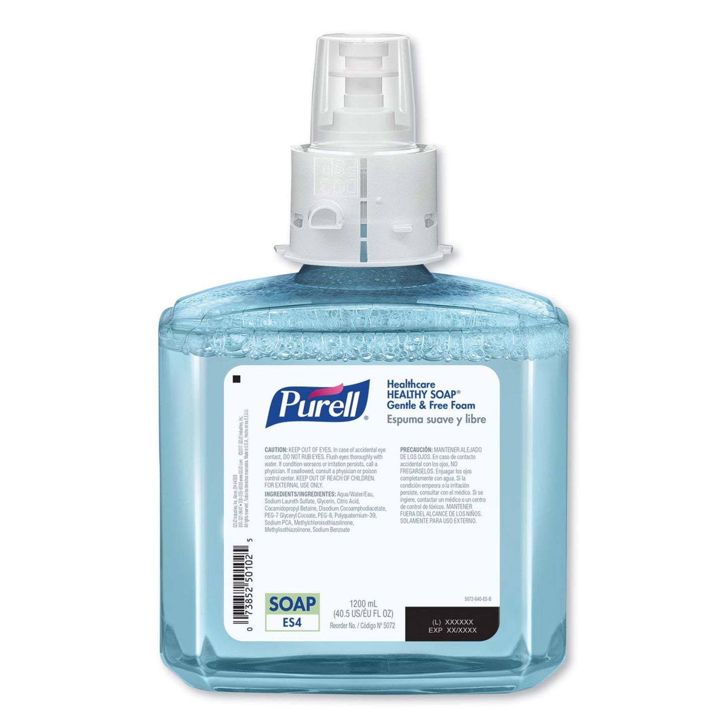 PURELL HEALTHY SOAP Gentle and Free Foam, For ES4 Dispensers, Fragrance-Free, 1,200 mL, 2/Carton