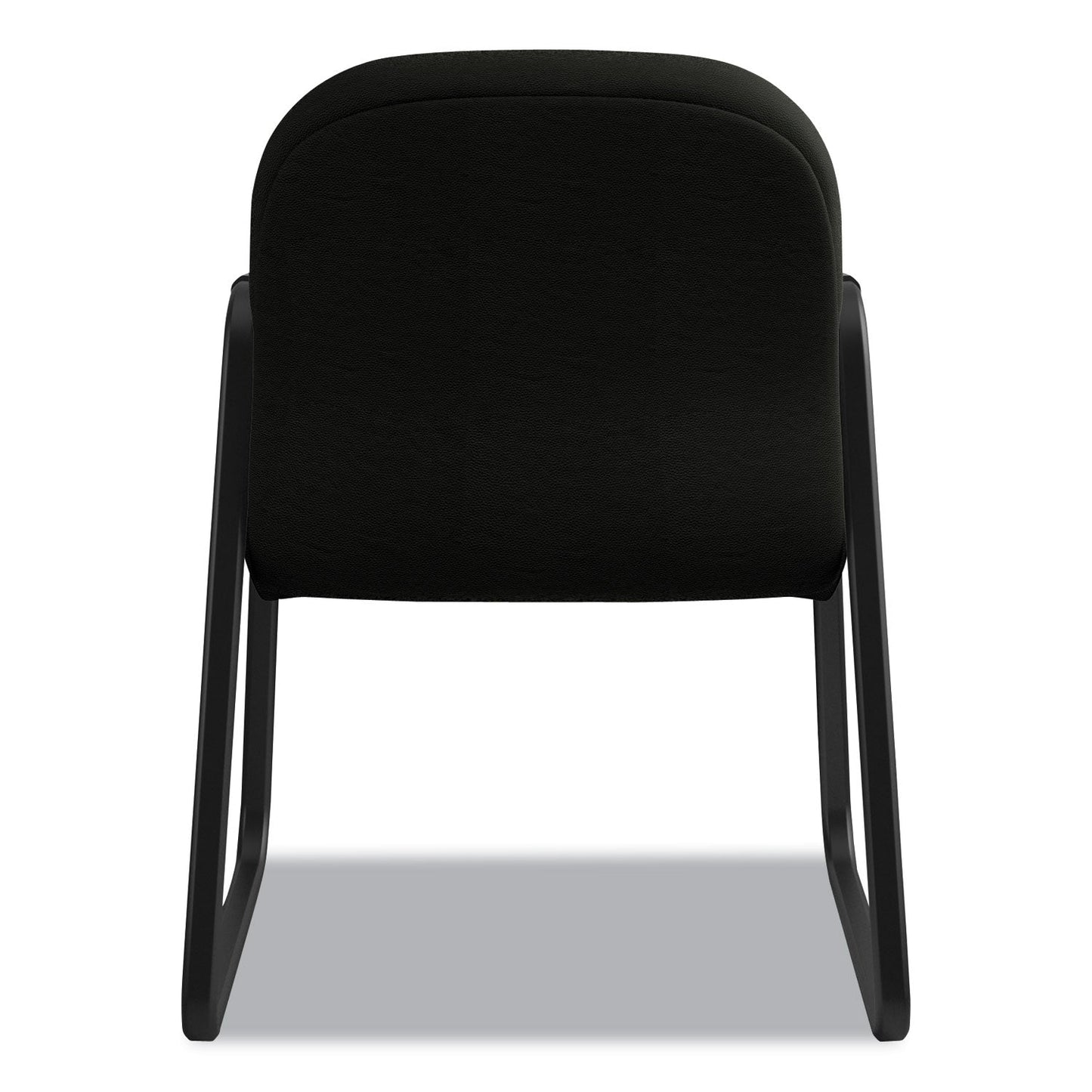 HON Pillow-Soft 2090 Series Guest Arm Chair, Leather, 31.25" x 35.75" x 36", Black