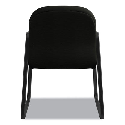 HON Pillow-Soft 2090 Series Guest Arm Chair, Leather, 31.25" x 35.75" x 36", Black