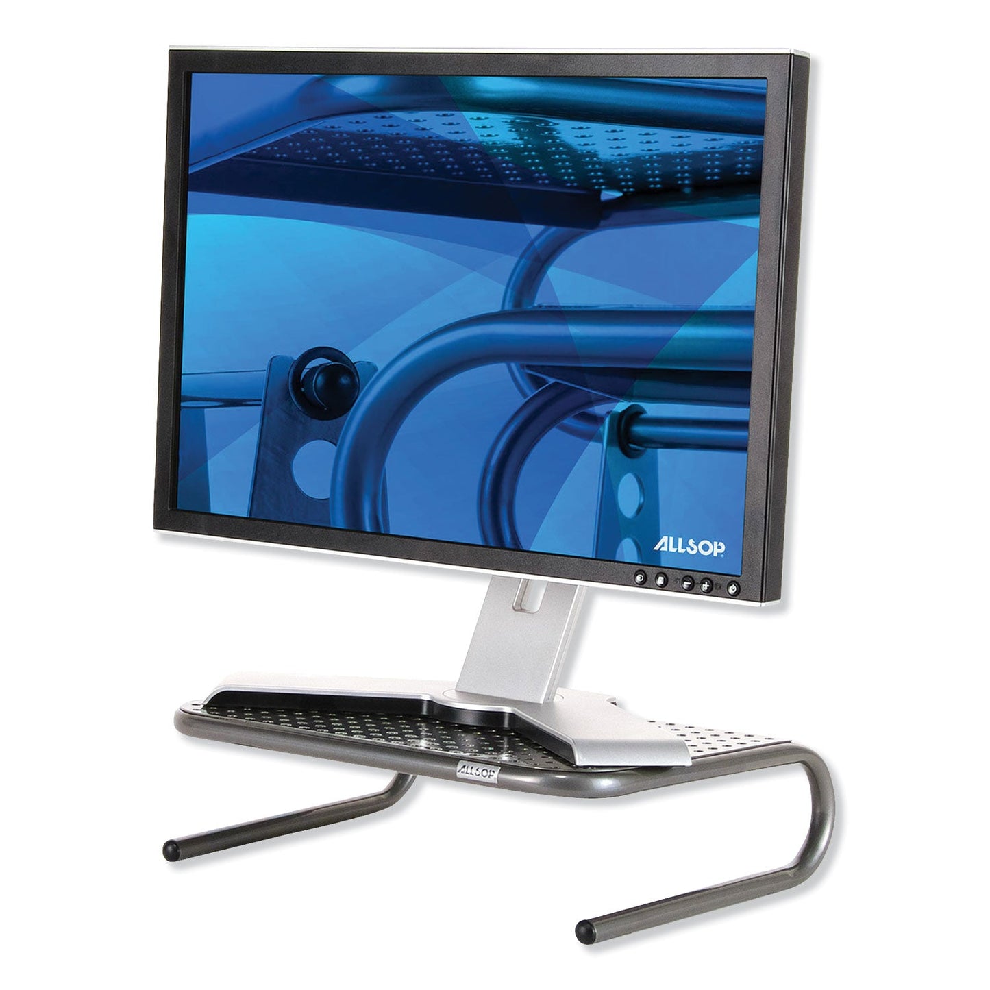 Allsop Metal Art Jr. Monitor Stand, 14.75" x 11" x 4.25", Black, Supports 40 lbs