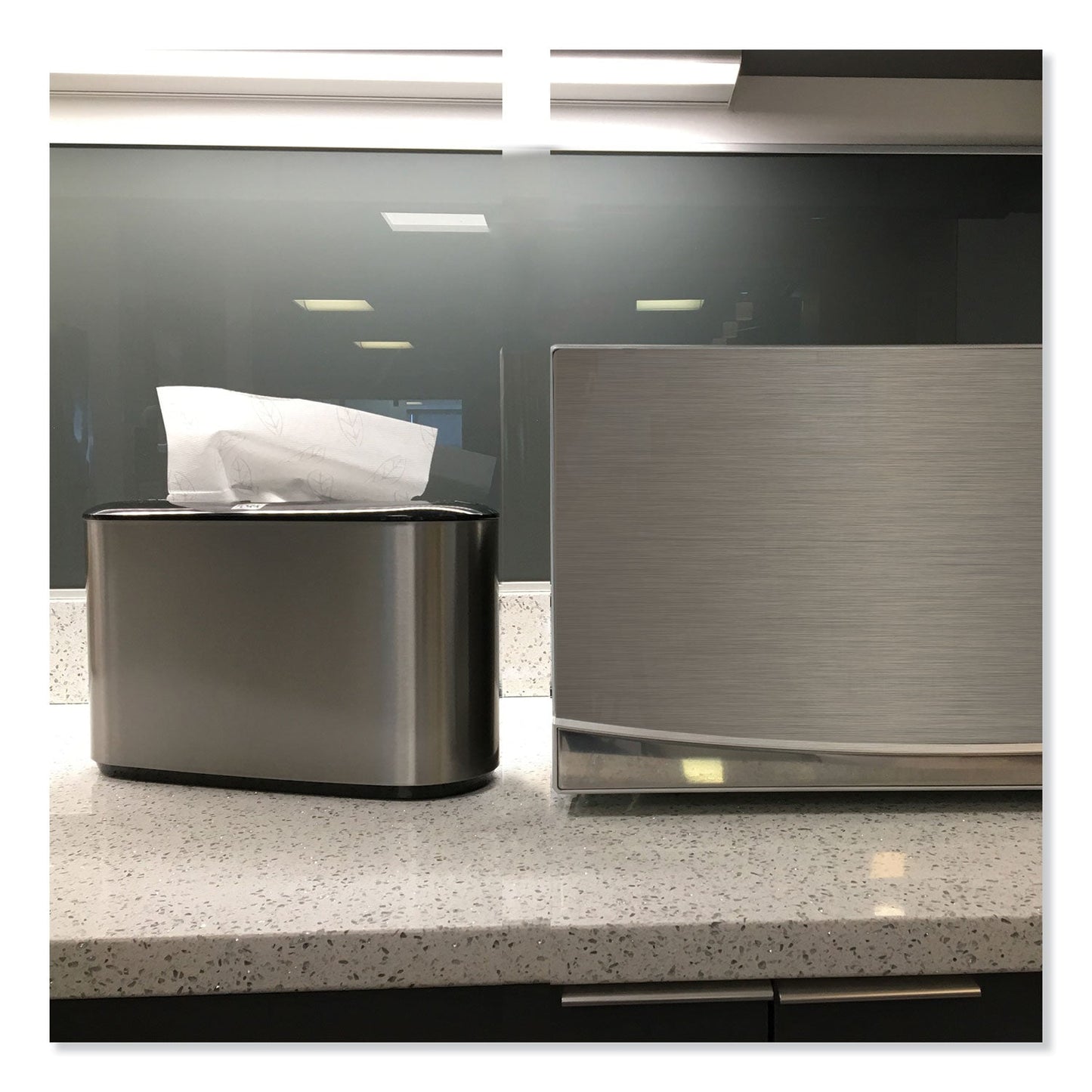 Tork Xpress Countertop Towel Dispenser, 12.68 x 4.56 x 7.92, Stainless Steel/Black