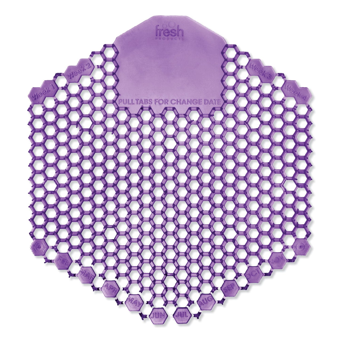 Fresh Products The Wave Urinal Deodorizer, Urinal Screens, Fabulous Scent, 58 g, Purple, 10/Box, 6 Boxes/Carton