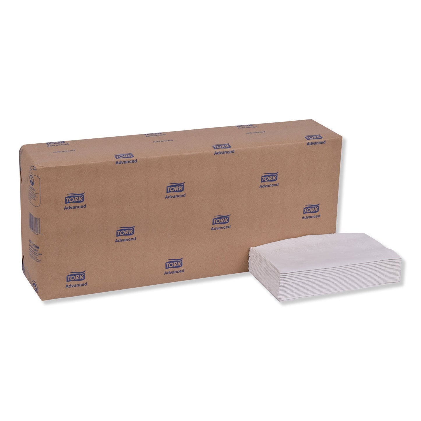 Tork Advanced Dinner Napkin,3-Ply,17" x 16.125",1/8 Fold, White,1740/CT