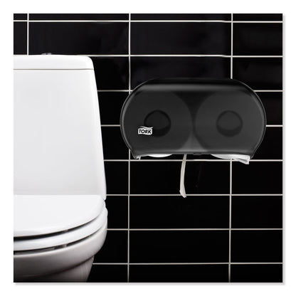 Tork Twin Jumbo Roll Bath Tissue Dispenser, 19.29 x 5.51 x 11.83, Smoke/Gray