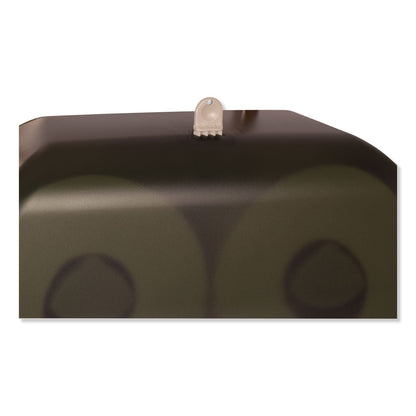 Tork Twin Jumbo Roll Bath Tissue Dispenser, 19.29 x 5.51 x 11.83, Smoke/Gray