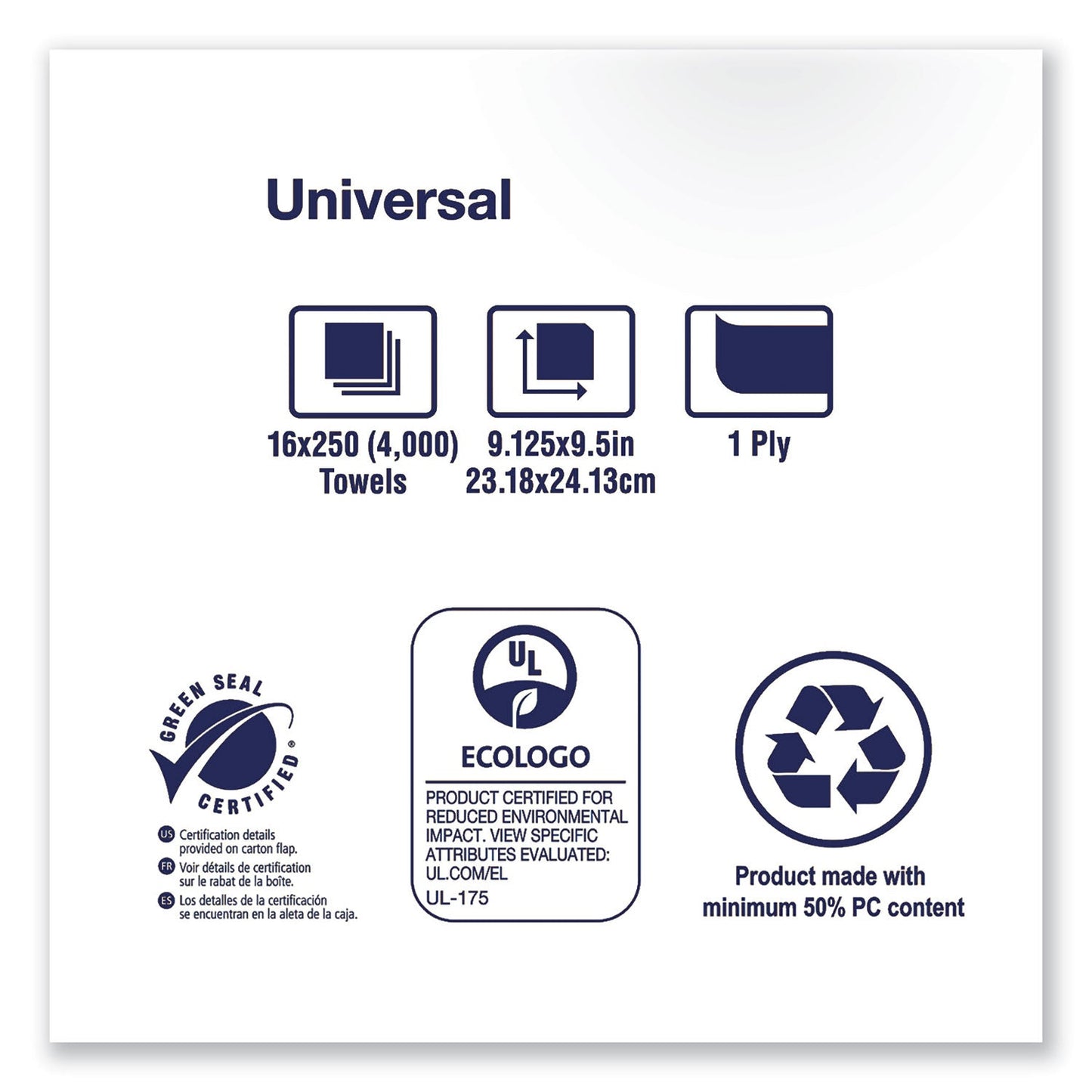 Tork Multifold Towels, 9.13 x 9.5, Natural White, 250/Pack, 16 Packs/Carton