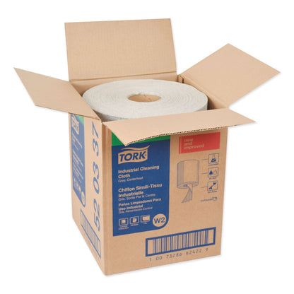 Tork Industrial Cleaning Cloths, 1-Ply, 12.6 x 10, Gray, 500 Wipes/Roll