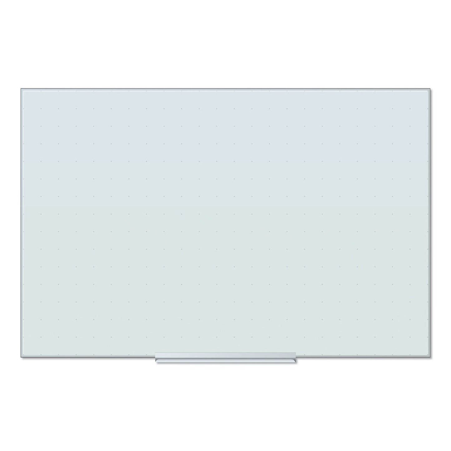 U Brands Floating Glass Ghost Grid Dry Erase Board, 36 x 24, White