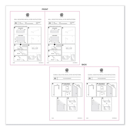 U Brands Cubicle Glass Dry Erase Board, 12 x 12, White