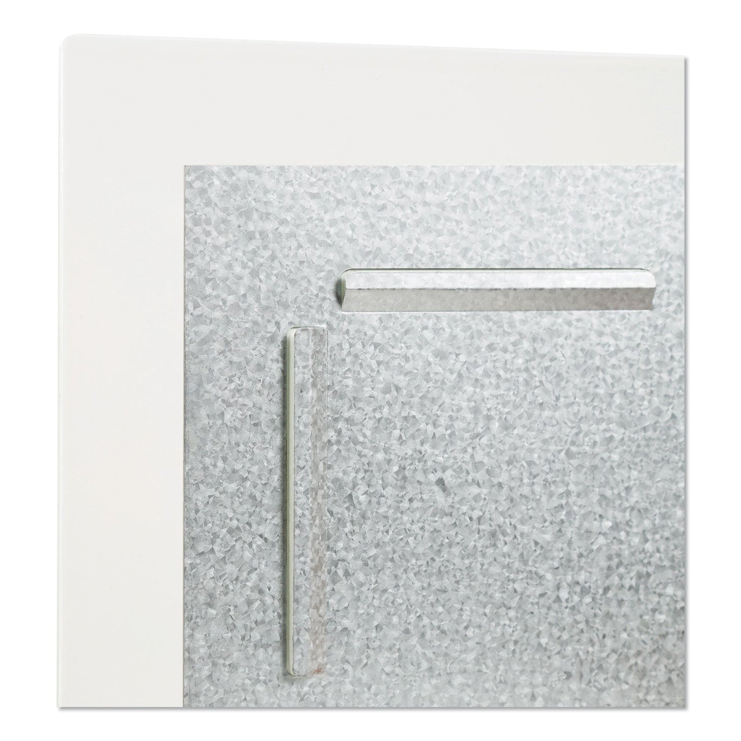 U Brands Floating Glass Ghost Grid Dry Erase Board, 36 x 24, White