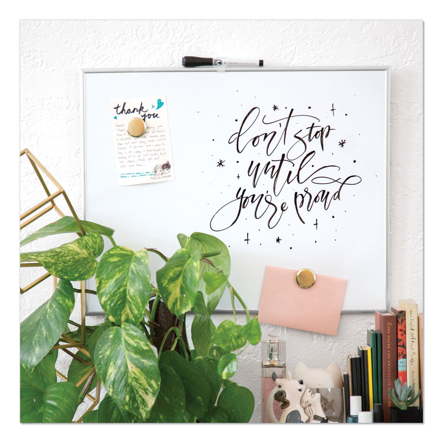 U Brands Magnetic Dry Erase Board, 20 x 16, White