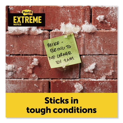 Post-it Water-Resistant Self-Stick Notes, 3" x 3", Assorted Colors, 45 Sheets/Pad, 3 Pads/Pack