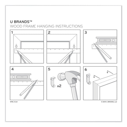 U Brands Magnetic Dry Erase Board with Decor Frame, 30 x 20, White Surface and Frame