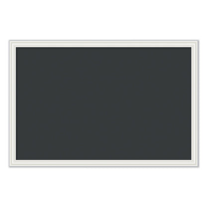 U Brands Magnetic Chalkboard with Decor Frame, 30 x 20, Black Surface/White Frame