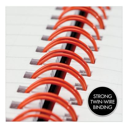 Black n' Red Flexible Cover Twinwire Notebook, SCRIBZEE Compatible, 1 Subject, Wide/Legal Rule, Black Cover, 11.75 x 8.25, 70 Sheets