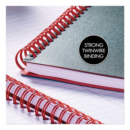 Black n' Red Flexible Cover Twinwire Notebook, SCRIBZEE Compatible, 1 Subject, Wide/Legal Rule, Black Cover, 11.75 x 8.25, 70 Sheets