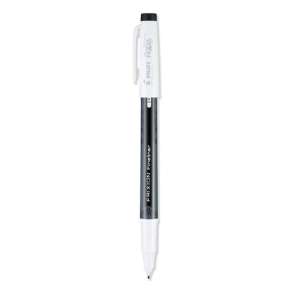 Pilot FriXion Fineliner Erasable Porous Point Pen, Stick, Fine 0.6 mm, Black Ink, Black Barrel, Dozen