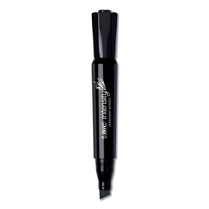 BIC Intensity Chisel Tip Permanent Marker Value Pack, Broad Chisel Tip, Black, 36/Pack