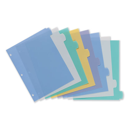 Avery Write and Erase Big Tab Durable Plastic Dividers, 3-Hole Punched, 8-Tab, 11 x 8.5, Assorted, 1 Set