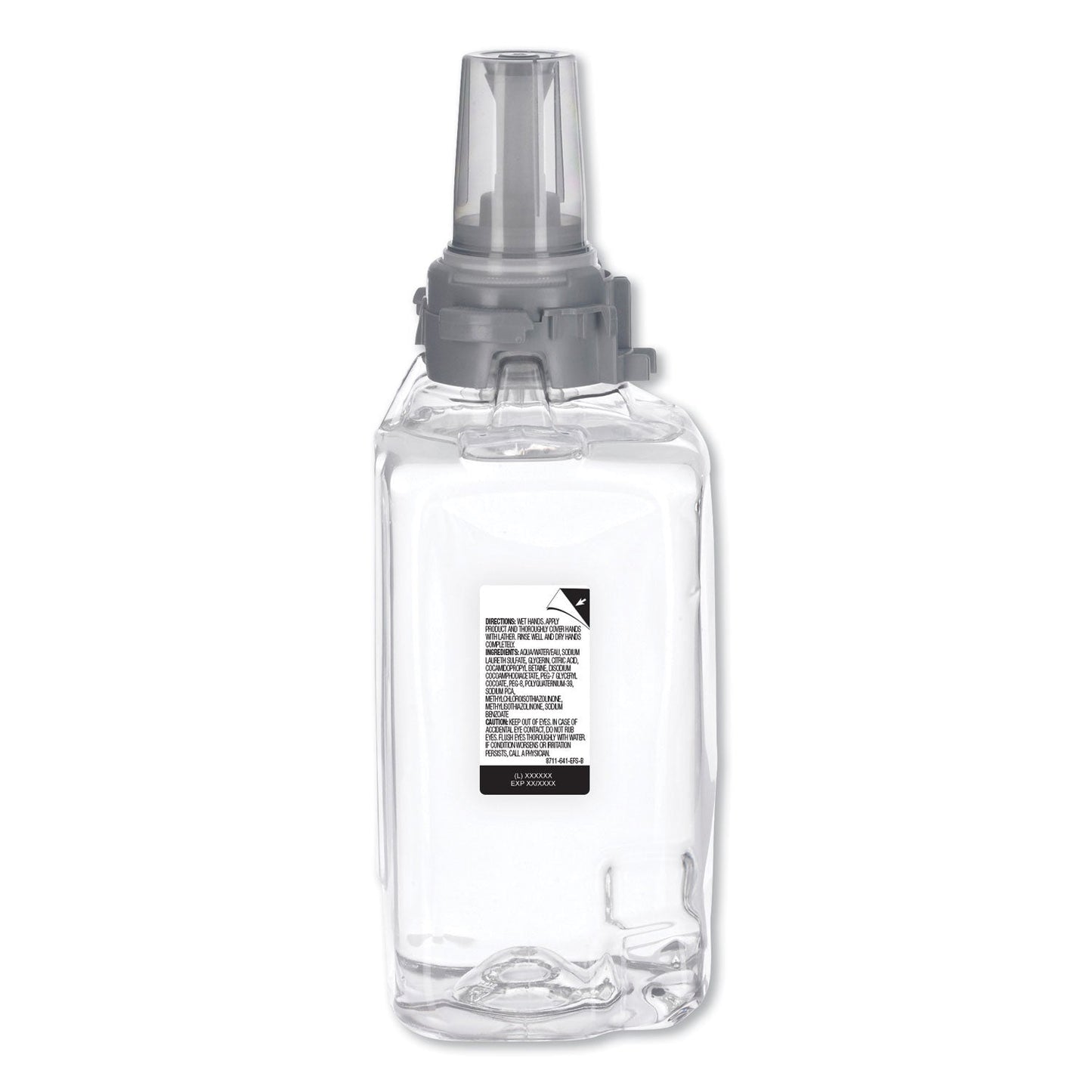GOJO Clear and Mild Foam Handwash Refill, For ADX-12 Dispenser, Fragrance-Free, 1,250 mL Refill, 3/Carton