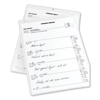 Avery Job Ticket Holders, Heavy Gauge Vinyl, 9 x 12, Clear, 10/Pack