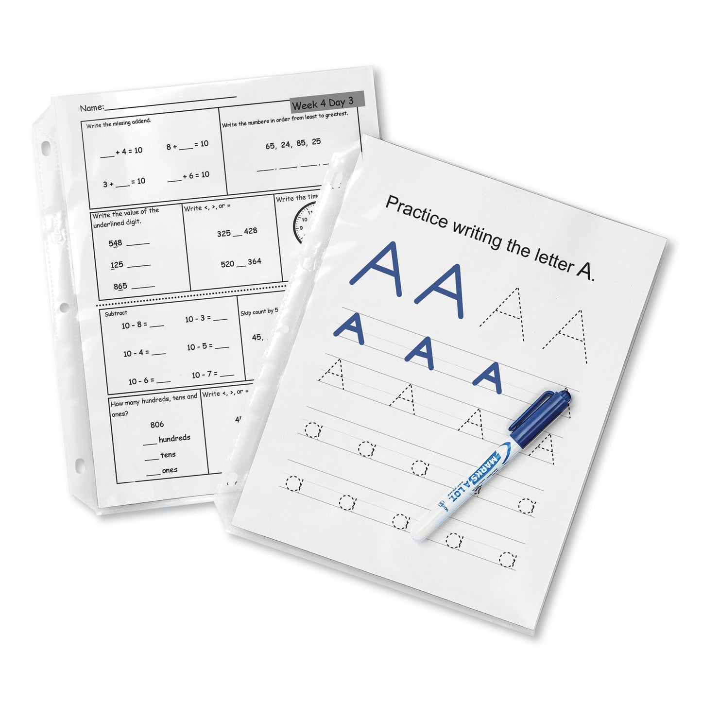 Avery Top-Load Sheet Protector, Standard, Letter, Semi-Clear, 100/Box