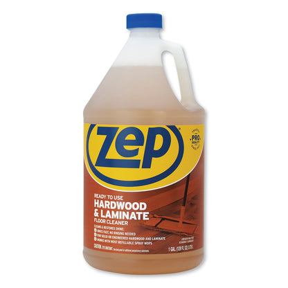Zep Commercial Hardwood and Laminate Cleaner, Fresh Scent, 1 gal, 4/Carton
