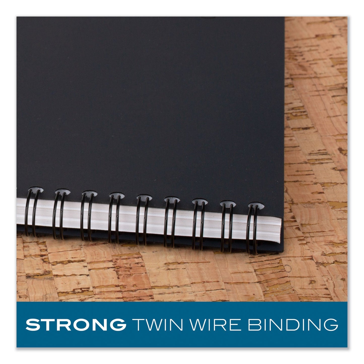 Cambridge Wirebound Guided QuickNotes Notebook, 1 Subject, List-Management Format, Dark Gray Cover, 8 x 5, 80 Sheets