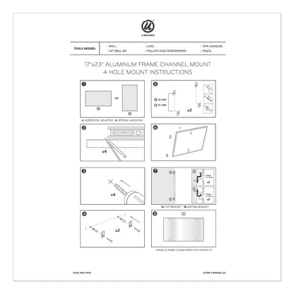 U Brands 4N1 Magnetic Dry Erase Combo Board, 24 x 18, White/Natural