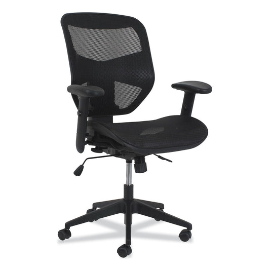 HON Prominent High-Back Task Stool, Supports Up to 250 lb, 15.94" to 19.69" Seat Height, Black