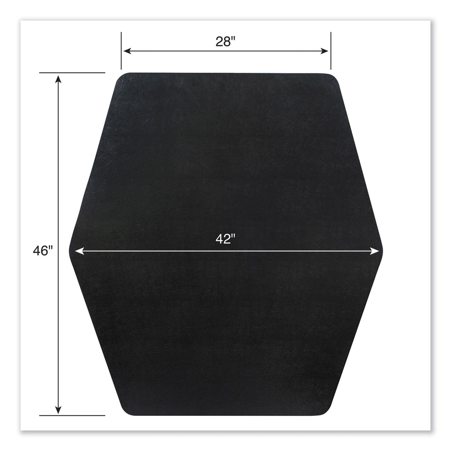 ES Robbins Game Zone Chair Mat, For Hard Floor/Medium Pile Carpet, 42 x 46, Black