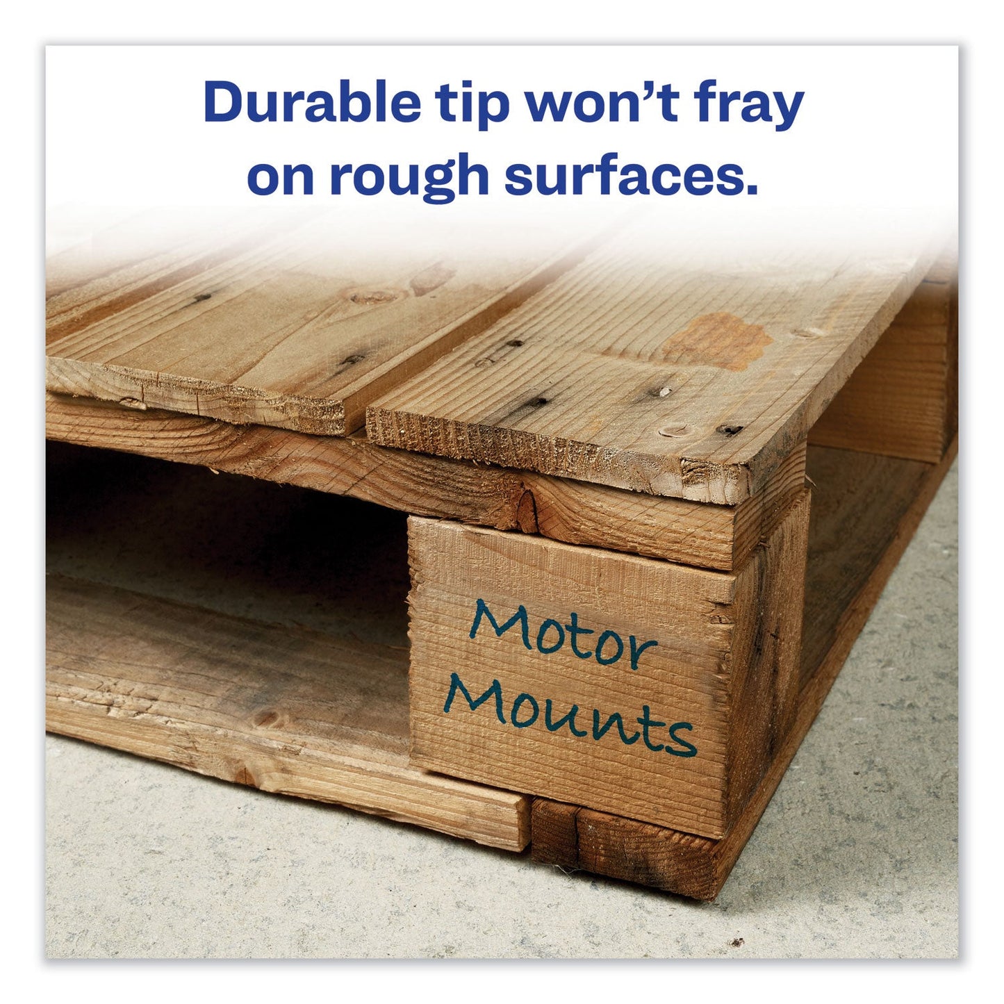 Avery MARKS A LOT Large Desk-Style Permanent Marker, Broad Chisel Tip, Blue, Dozen (8886)