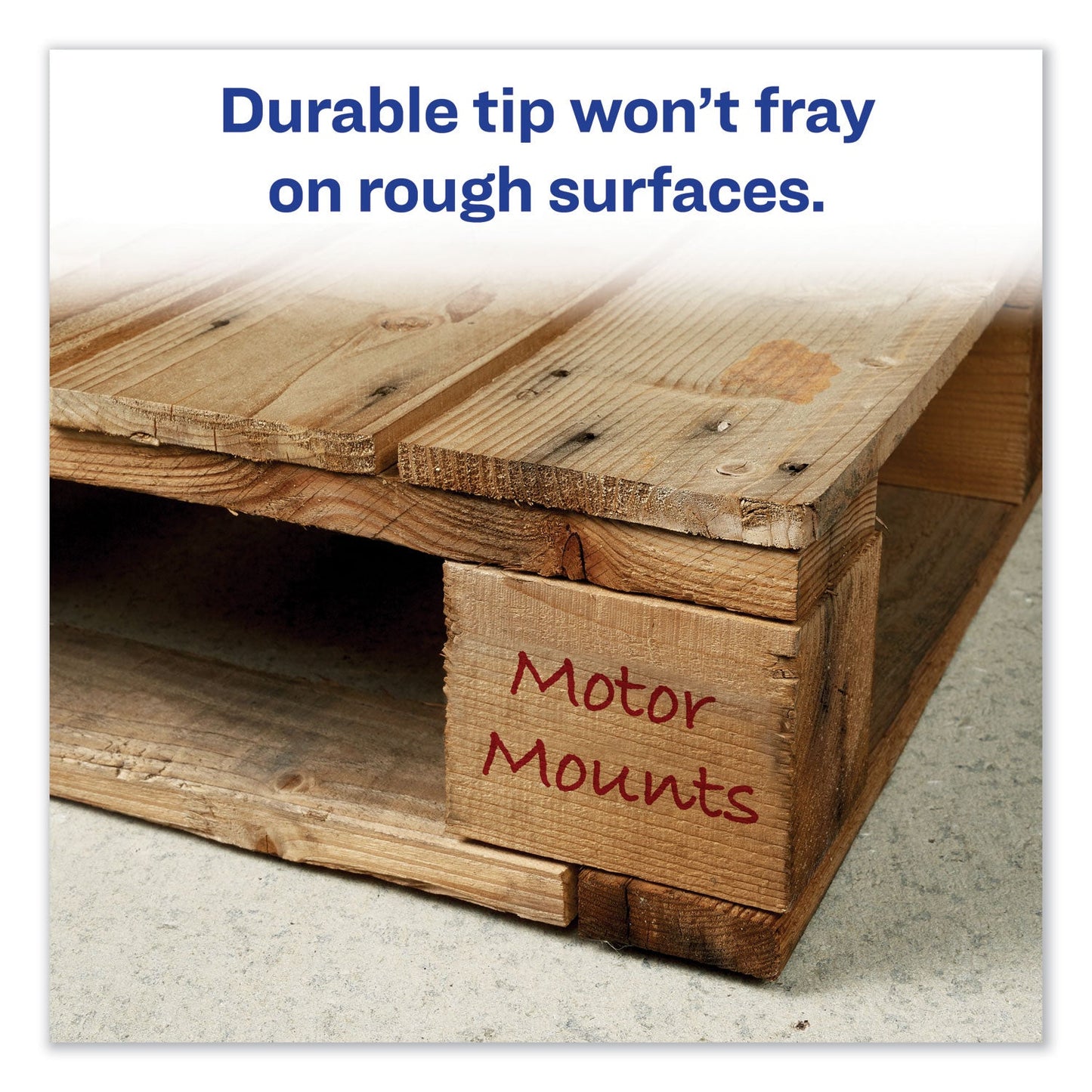 Avery MARKS A LOT Regular Desk-Style Permanent Marker, Broad Chisel Tip, Red, Dozen (7887)