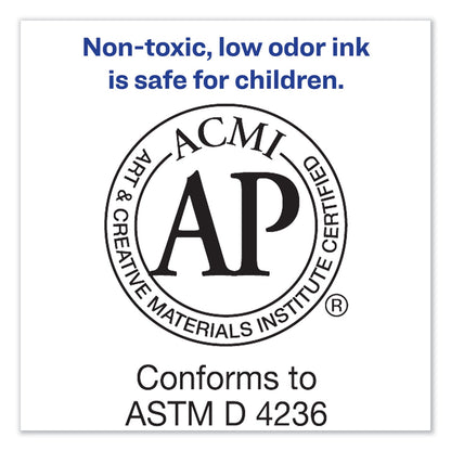 Avery MARKS A LOT Large Desk-Style Permanent Marker, Broad Chisel Tip, Blue, Dozen (8886)