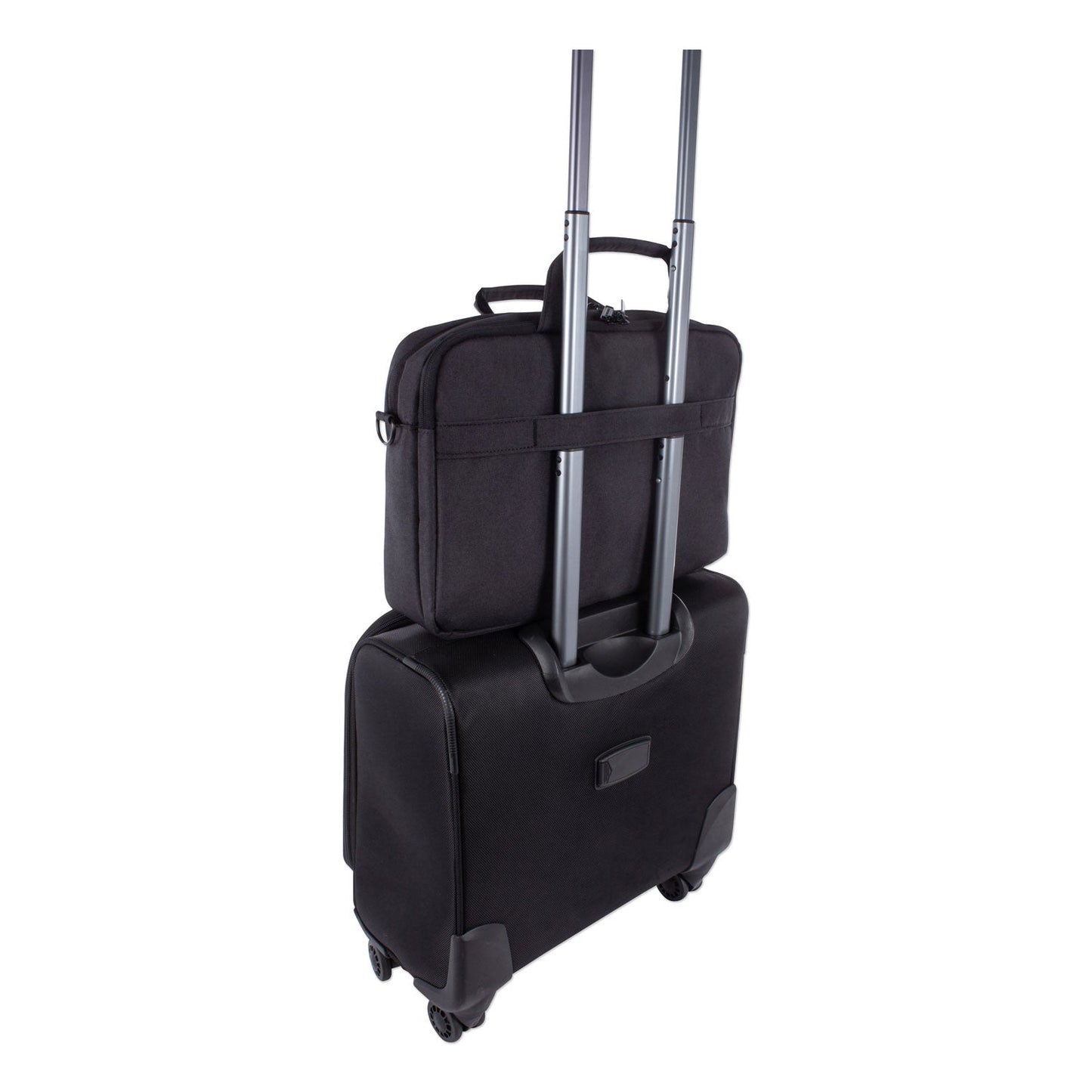 Swiss Mobility Cadence 2 Section Briefcase, Fits Devices Up to 15.6", Polyester, 4.5 x 4.5 x 16, Charcoal
