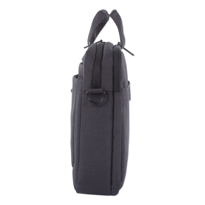 Swiss Mobility Cadence 2 Section Briefcase, Fits Devices Up to 15.6", Polyester, 4.5 x 4.5 x 16, Charcoal