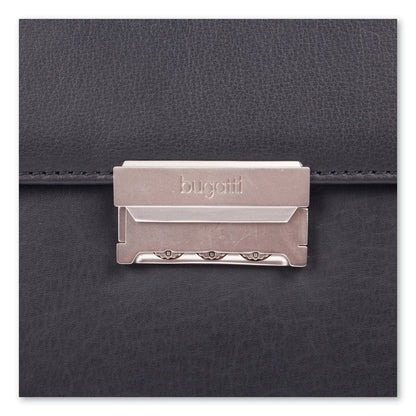 Swiss Mobility Milestone Briefcase, Fits Devices Up to 15.6", Leather, 5 x 5 x 12, Black