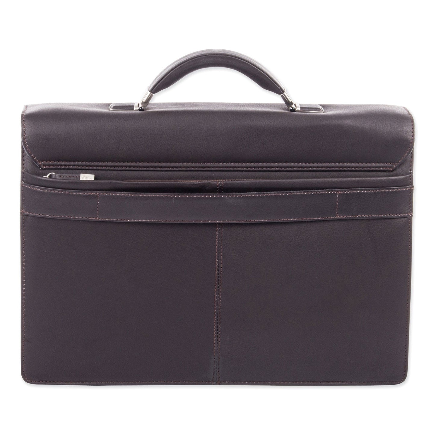 Swiss Mobility Milestone Briefcase, Fits Devices Up to 15.6", Leather, 5 x 5 x 12, Brown
